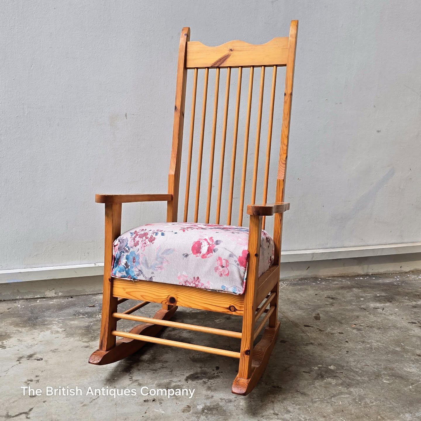 Vintage Solid Pine Rocking Chair