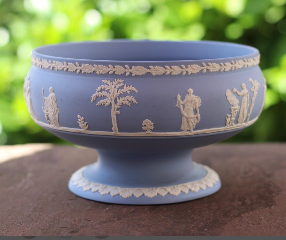 Wedgwood Jasperware blue fruit bowl