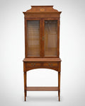 New Arrival-Yew Wood Display Cabinet on Stand by Bradley | Glazed China Cabinet