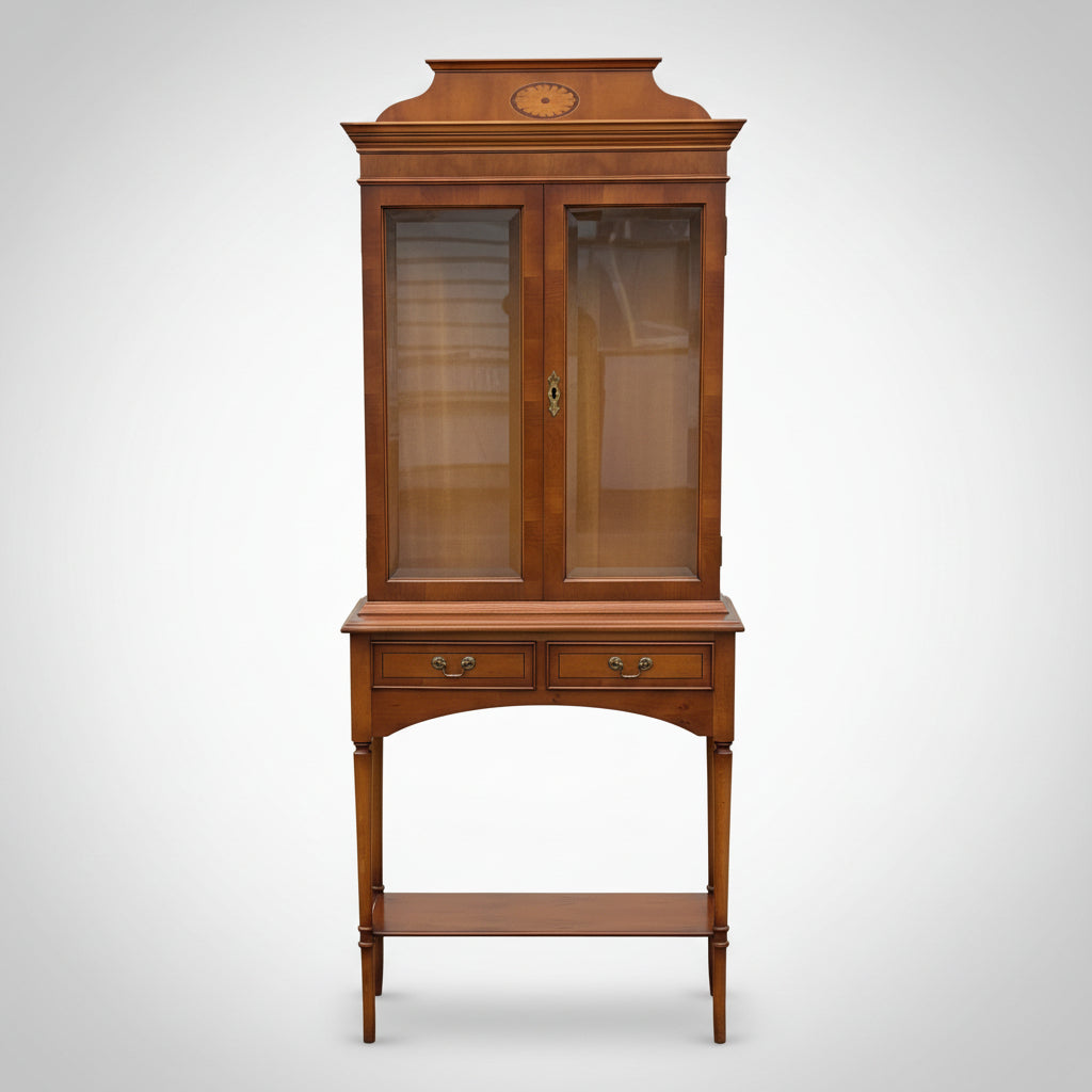 [Pre-Order] 1910-1920 Yew Wood Display Cabinet, approx 66cm wide.