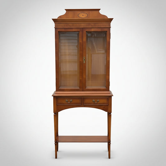 [Pre-Order] 1910-1920 Yew Wood Display Cabinet, approx 66cm wide.