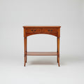 [Pre-Order]Good quality yew wood side table raised on turned legs.