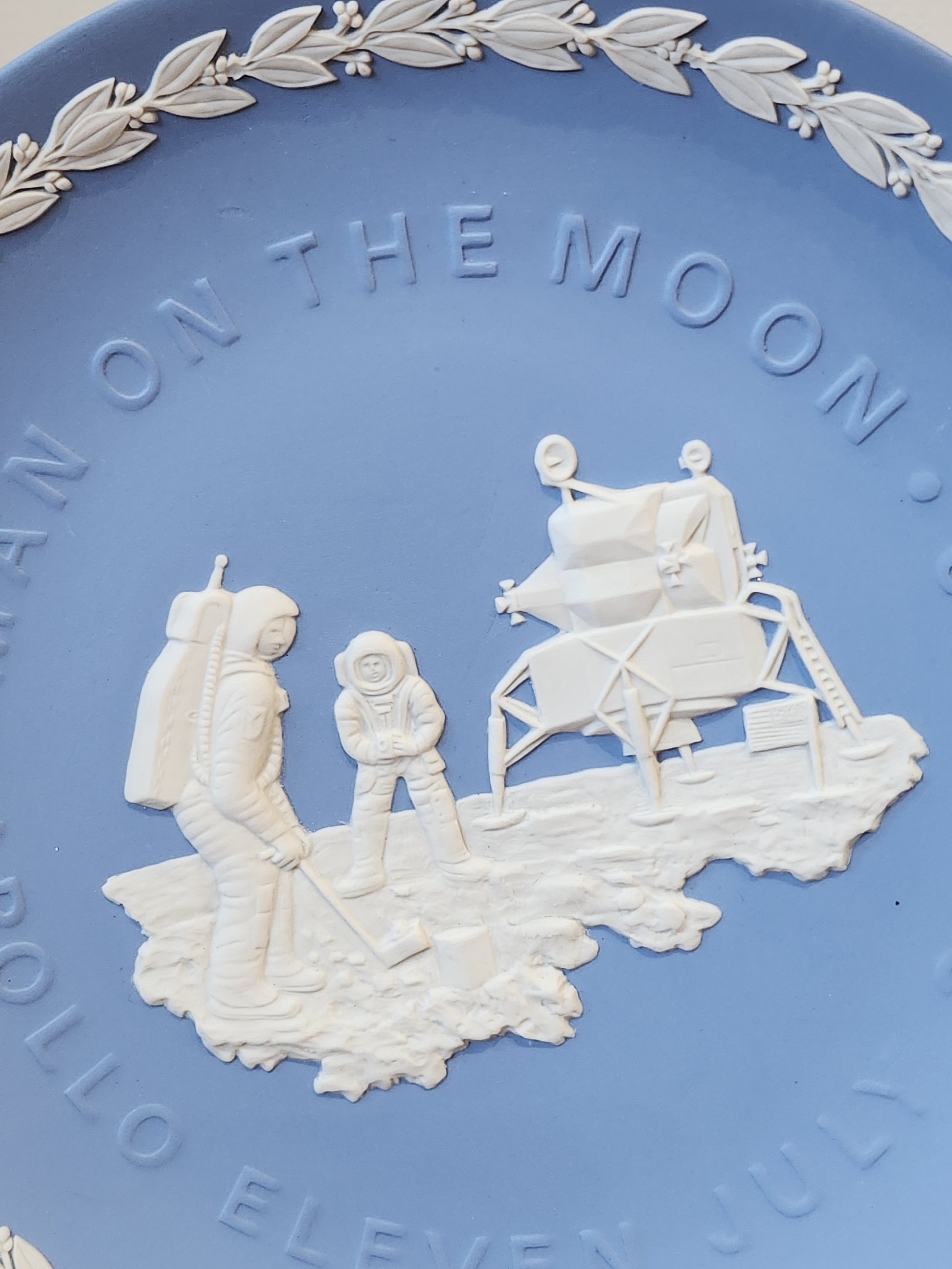 Wedgwood Blue Apollo Moon Landing Plate
