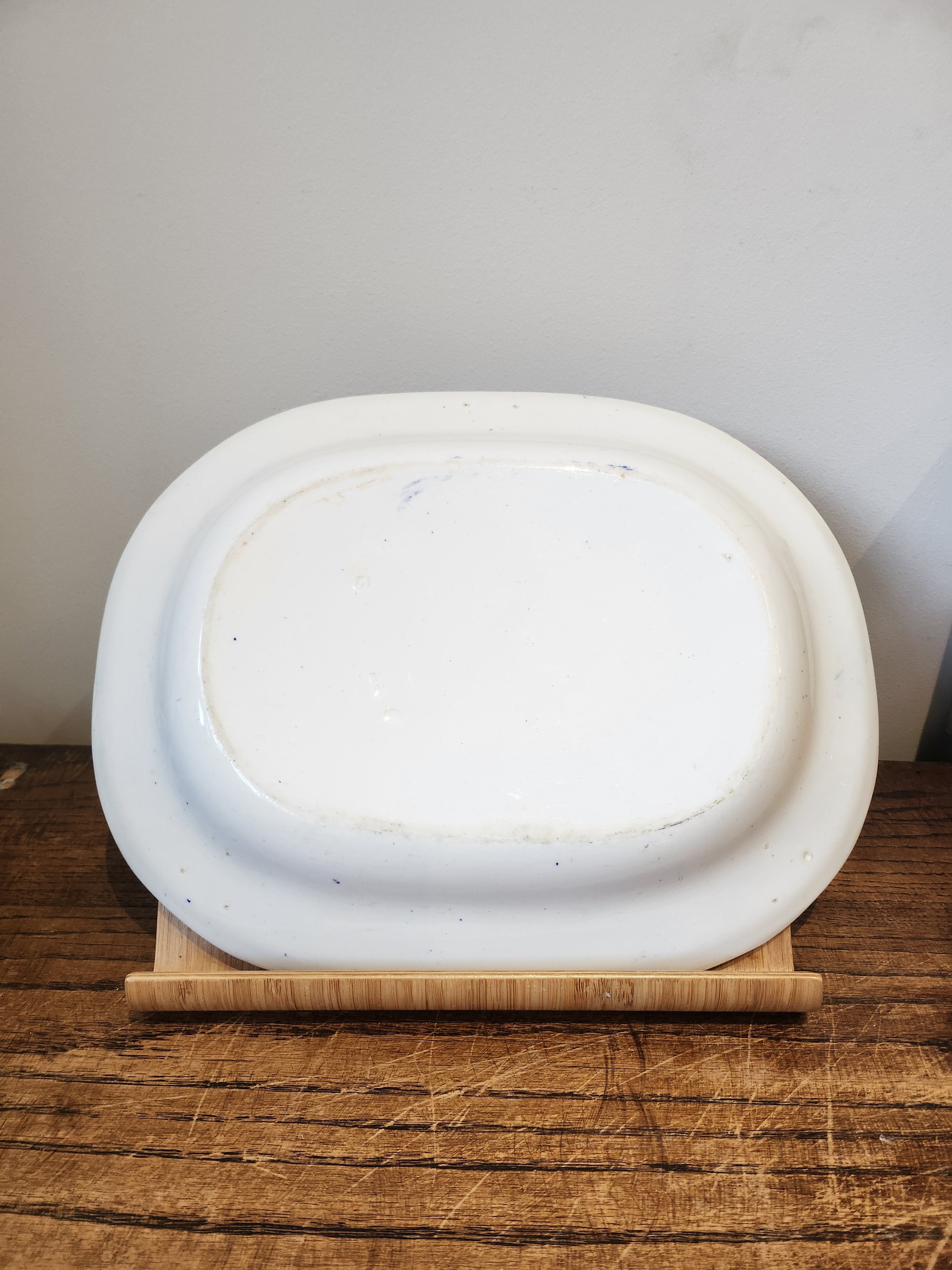 Antique Blue and White Old Willow Big Platter/Serving Dish
