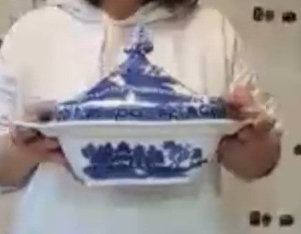 Old WIllow Blue and White Tureen