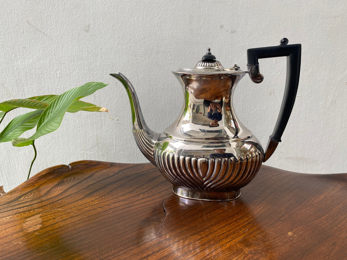 Hart Sheffield Silver Coffee Pot With Black Handle