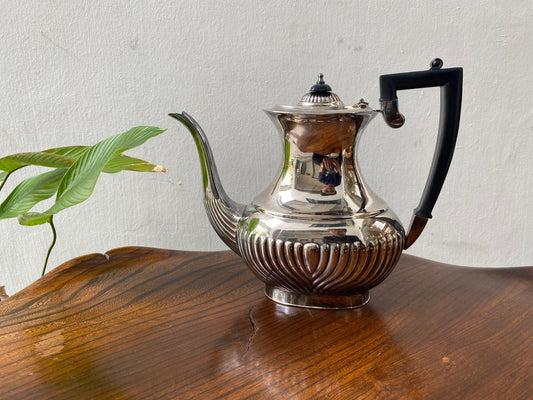 Hart Sheffield Silver Coffee Pot With Black Handle