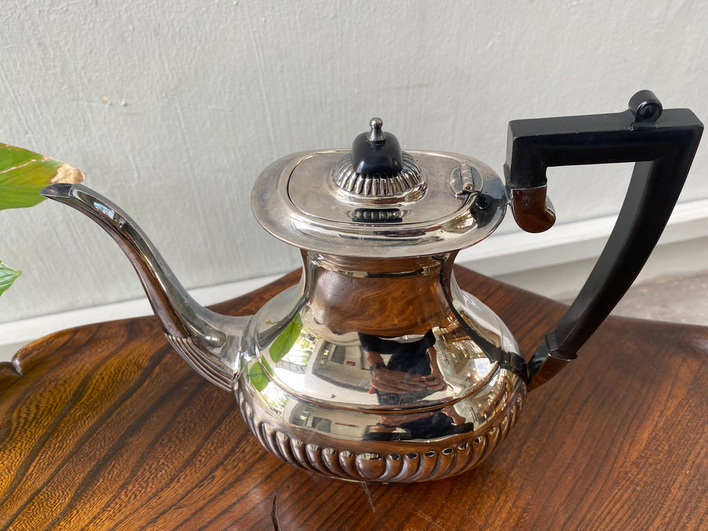 Hart Sheffield Silver Coffee Pot With Black Handle