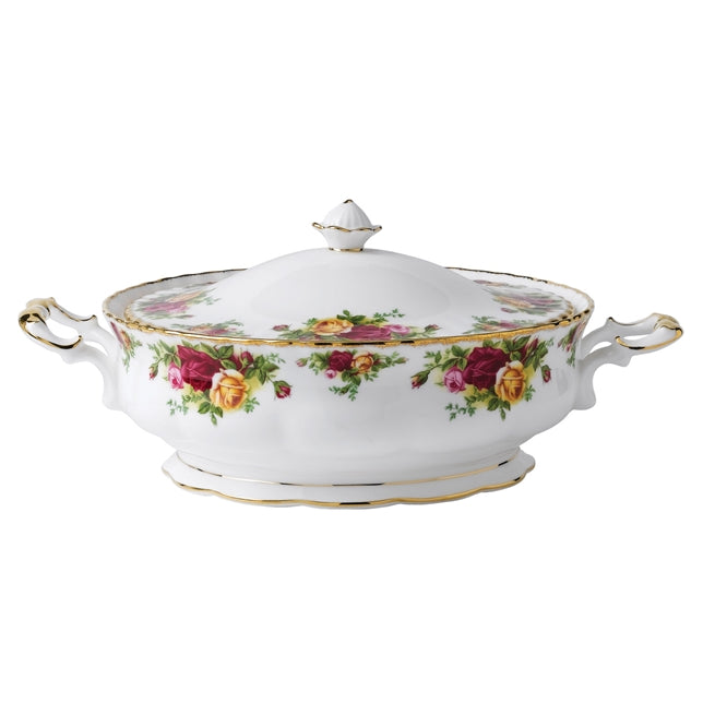 Royal Albert Old Country Roses Covered Vegetable Dish-BRAND NEW