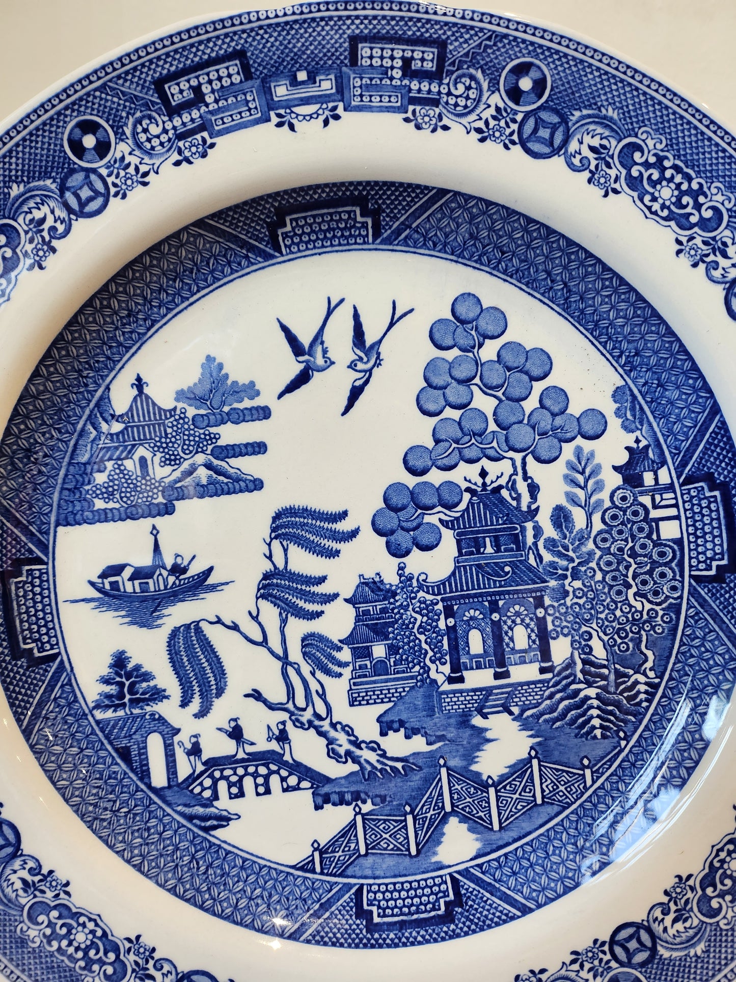 Spode Willow blue and white big Plate