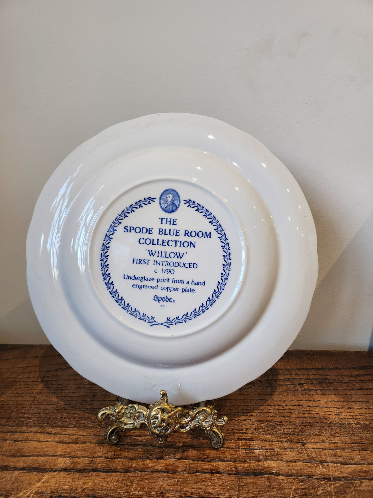 Spode Willow blue and white big Plate