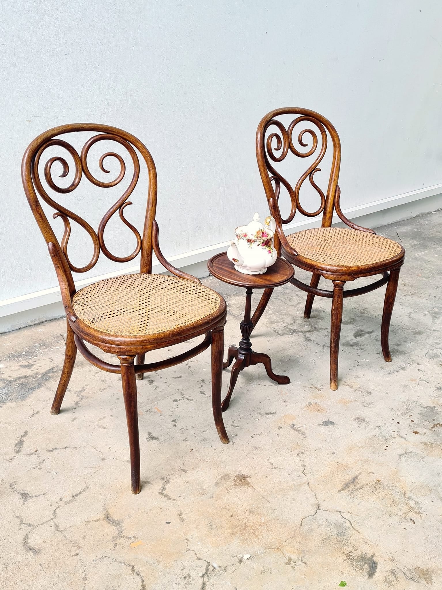 A pair of Original Thornet bent wood chair from England 