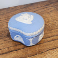 Wedgwood Blue Kidney-Shaped Trinket Dish With Lid- Chariot design