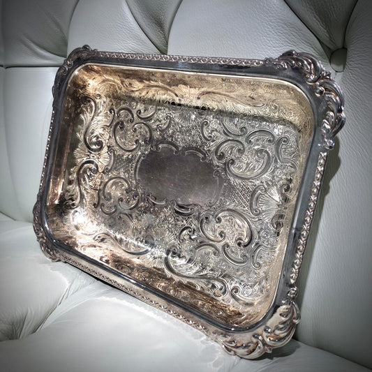 Vintage Early Period Silver Plated Tray