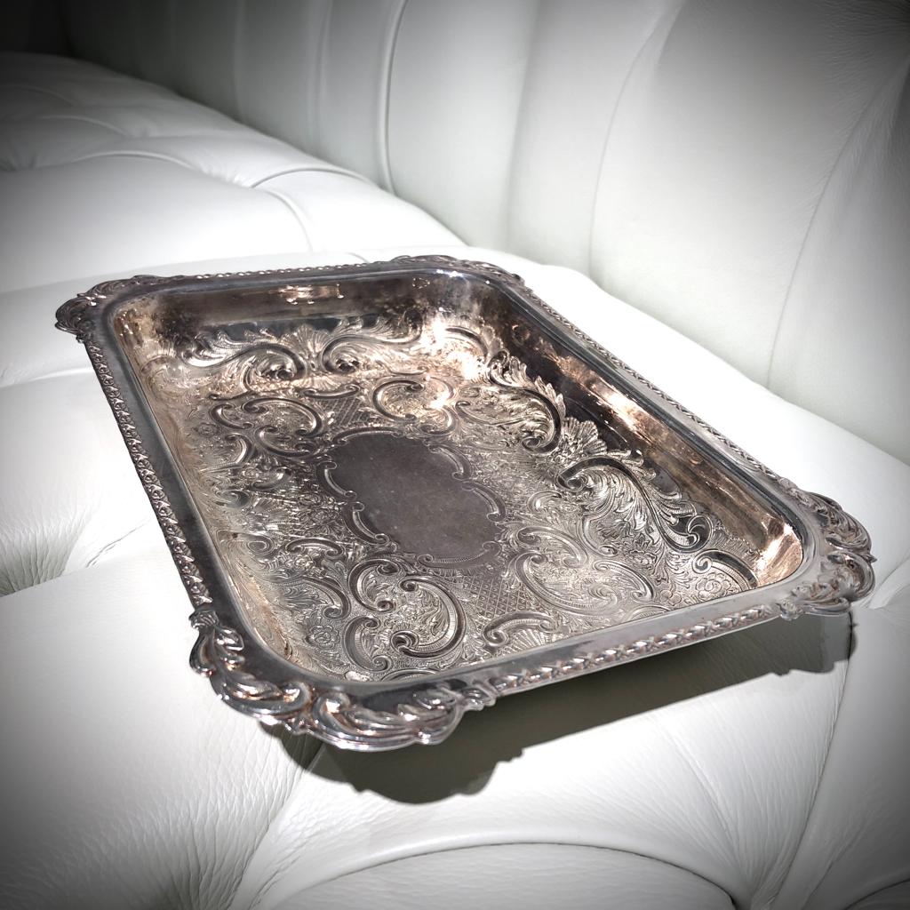 Vintage Early Period Silver Plated Tray