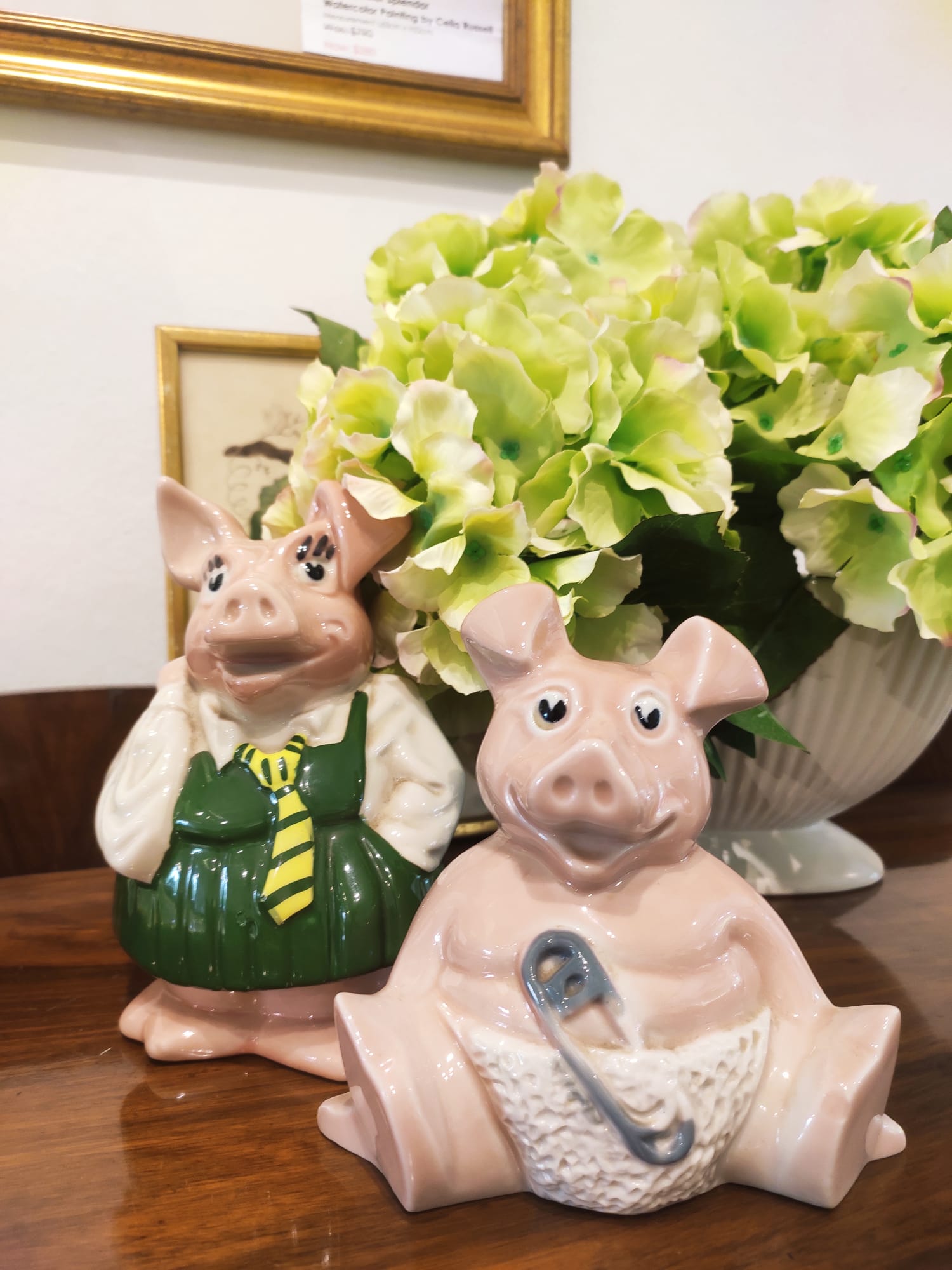 Rare Vintage Wade England Pottery NatWest Pigs - Girl Annabel Piggy Bank